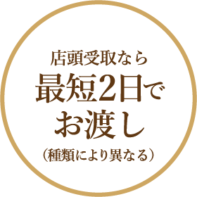 オリジナルケーキが最短2日でお届け(ケーキの種類により異なる)